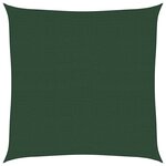 vidaXL Voile d'ombrage 160 g/m² Vert foncé 5x5 m PEHD