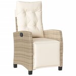vidaXL Ensemble à manger de jardin avec coussins 5Pièces Beige poly rotin