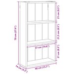 vidaXL Armoire murale de salle de bain Gris Sonoma 40 x 14 x 70 cm