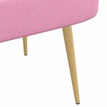 vidaXL Banc rembourré avec dossier Rose 110 x 60 x 76 cm Polyester