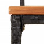 vidaXL Ensemble de bar jardin 11Pièces noir poly rotin/bois massif acacia
