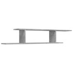 vidaXL Étagère TV murale Gris béton 125x18x23 cm Bois d’ingénierie