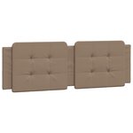 vidaXL Cadre de lit avec lumières LED cappuccino 160x200 cm similicuir