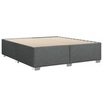 vidaXL Cadre de lit sans matelas gris foncé 200x200 cm tissu