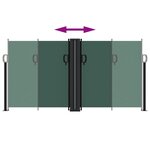 vidaXL Auvent latéral rétractable vert foncé 120x1200 cm