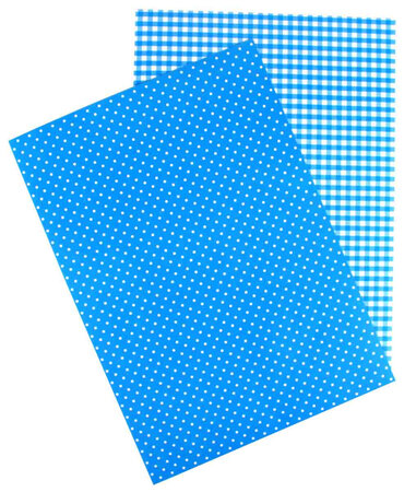 Washi paper papier adhésif a4 2 feuilles vichy et pois bleu