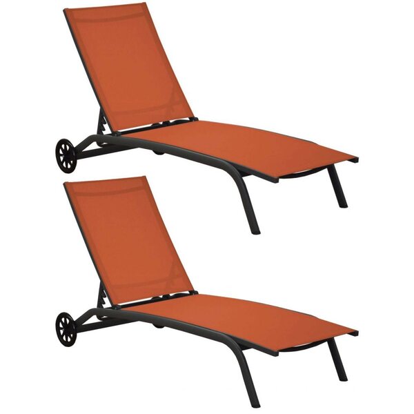 Bains de soleil en aluminium celio (lot de 2)