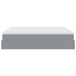 VidaXL Cadre de lit ottoman et matelas gris clair 160x200cm tissu