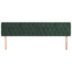 vidaXL Têtes de lit 2 Pièces Vert foncé 100x7x78/88 cm Velours