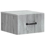 vidaXL Cabinet de chevet mural Sonoma gris 34 5 x 33 x 20 cm