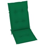 Vidaxl chaise à bascule avec coussins gris bois d'acacia massif