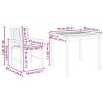 vidaXL Ensemble de salle à manger pour jardin 3 Pièces Marron