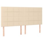 vidaXL Sommier à lattes de lit avec matelas Crème 160x200 cm Tissu