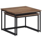 vidaXL Tables basses gigognes 2 Pièces bois massif de teck