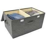 vidaXL Boîte de rangement Tissu 50x30x25 cm Anthracite