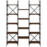 vidaXL Bibliothèque chêne marron 127 5x28 5x172 5 cm bois d'ingénierie