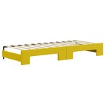 vidaXL Lit de jour avec lit gigogne jaune 80x200 cm velours