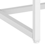 vidaXL Table console Blanc 106x35x75 cm Acier