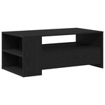 Table basse en chêne noir 102x55x43 5 cm en bois reconstitué