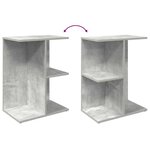 vidaXL Tables de chevet 2 Pièces gris béton 46 5x29x61 cm bois ingénierie