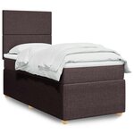 vidaXL Sommier à lattes de lit avec matelas Marron foncé 90x190 cm