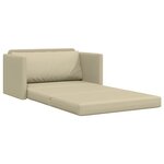 vidaXL Canapé-Lit Crème 124 x 71 x 78 cm Simili cuir
