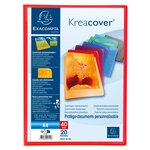 Protège document personnalisable PP Kreacover 40 vues assortis EXACOMPTA