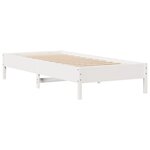 vidaXL Lit bibliothèque sans matelas blanc 100x200 cm bois pin massif