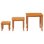 vidaXL Tables d'appoint emboîtables 3 pièces Naturel 60 x 45 x 60 5 cm