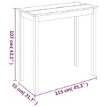 vidaXL Table de bar MDF noir 115x55x107 cm