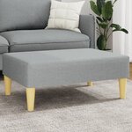 vidaXL Repose-pied gris clair 77x55x31 cm tissu