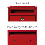 Boîte aux Lettres en Acier  Zaguán E5756  Avec Fente Arrière  Rouge