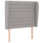 vidaXL Sommier à lattes de lit et matelas Gris clair 90x190 cm Tissu