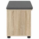 vidaXL Banc d'entrée avec coussin Uni Chêne Sonoma 80 x 38 x 46 cm