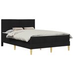 vidaXL Cadre de lit Noir 140 x 200 cm Polyester