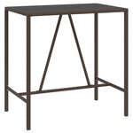 vidaXL Ensemble de bar de jardin avec coussins 5 Pièces marron poly rotin