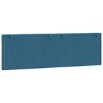 vidaXL Coussin de tête de lit bleu 160 cm velours