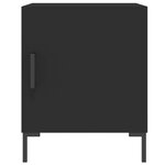 vidaXL Tables de chevet 2 Pièces noir 40x40x50 cm bois d’ingénierie