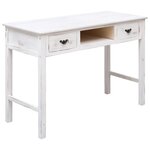 vidaXL Table console Blanc antique 110 x 45 x 76 cm Bois