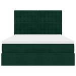vidaXL Cadre de lit ottoman avec matelas vert foncé 140x200 cm velours