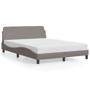 vidaXL Cadre de lit Dover taupe 120x200 cm tissu