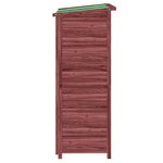 vidaXL Abri à outils de jardin moka 83x57x140 cm bois massif pin