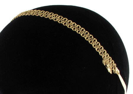 Collier et headband folk or et métal doré à l'or fin
