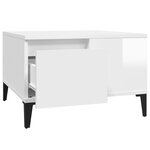 vidaXL Table basse blanc brillant 55x55x36 5 cm bois d'ingénierie