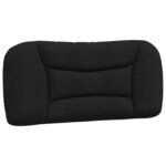 vidaXL Cadre de lit avec lumières LED noir 90x200 cm tissu