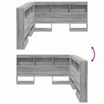 vidaXL Tête de lit de rangement Sonoma gris 140 cm Bois d'ingénierie