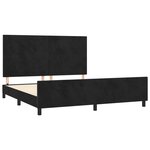 vidaXL Cadre de lit sans matelas noir velours