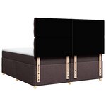 vidaXL Sommier à lattes de lit avec matelas Marron foncé 200x200 cm