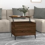 vidaXL Table basse Chêne marron 60x44 5x45 cm Bois d'ingénierie