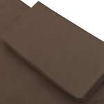 vidaXL Lit de repos d'extérieur avec auvent et oreiller Marron